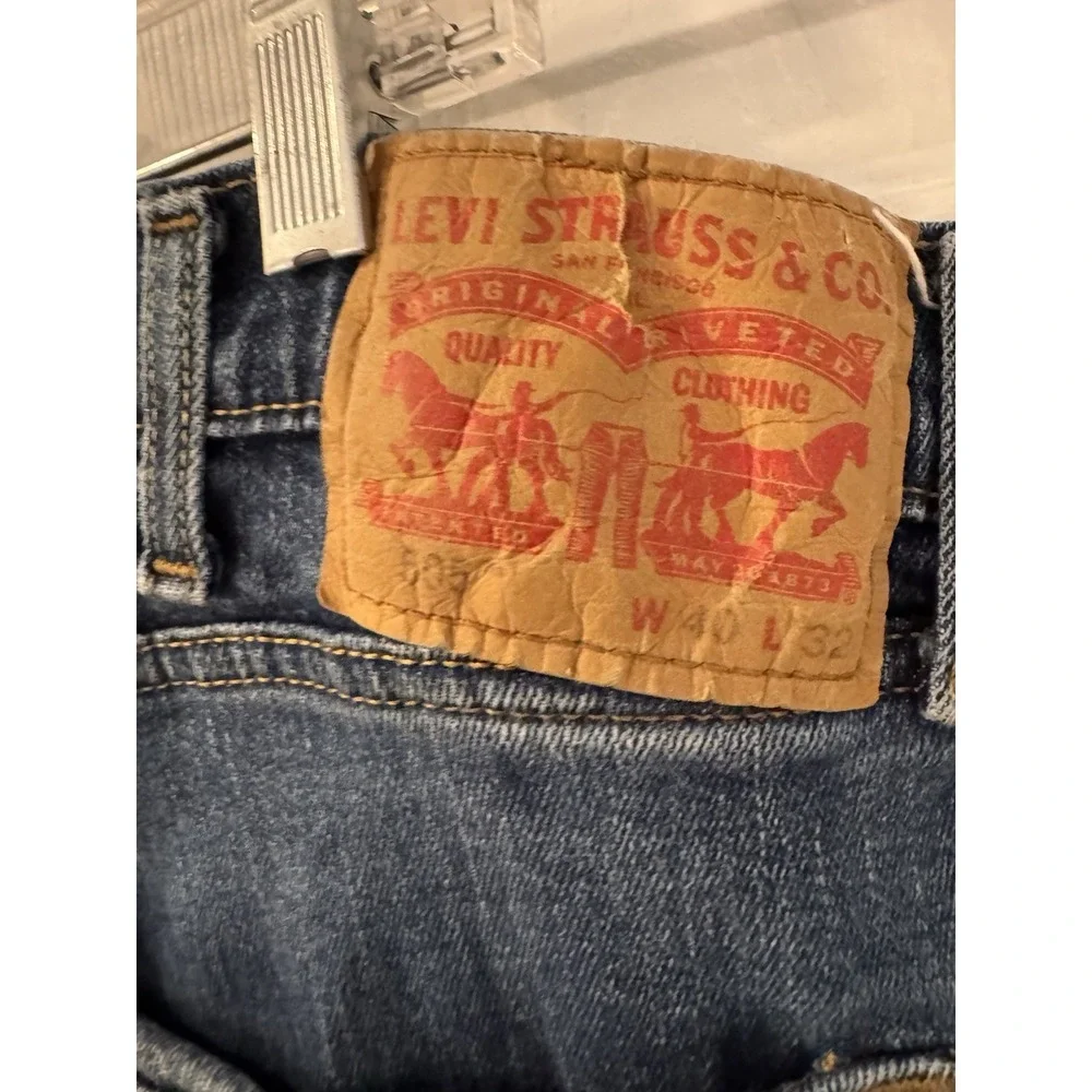 Levi's 505 Men's 40x32 (38x31.5 Actual)‎ Blue Jeans Straight Leg Relaxed Fit